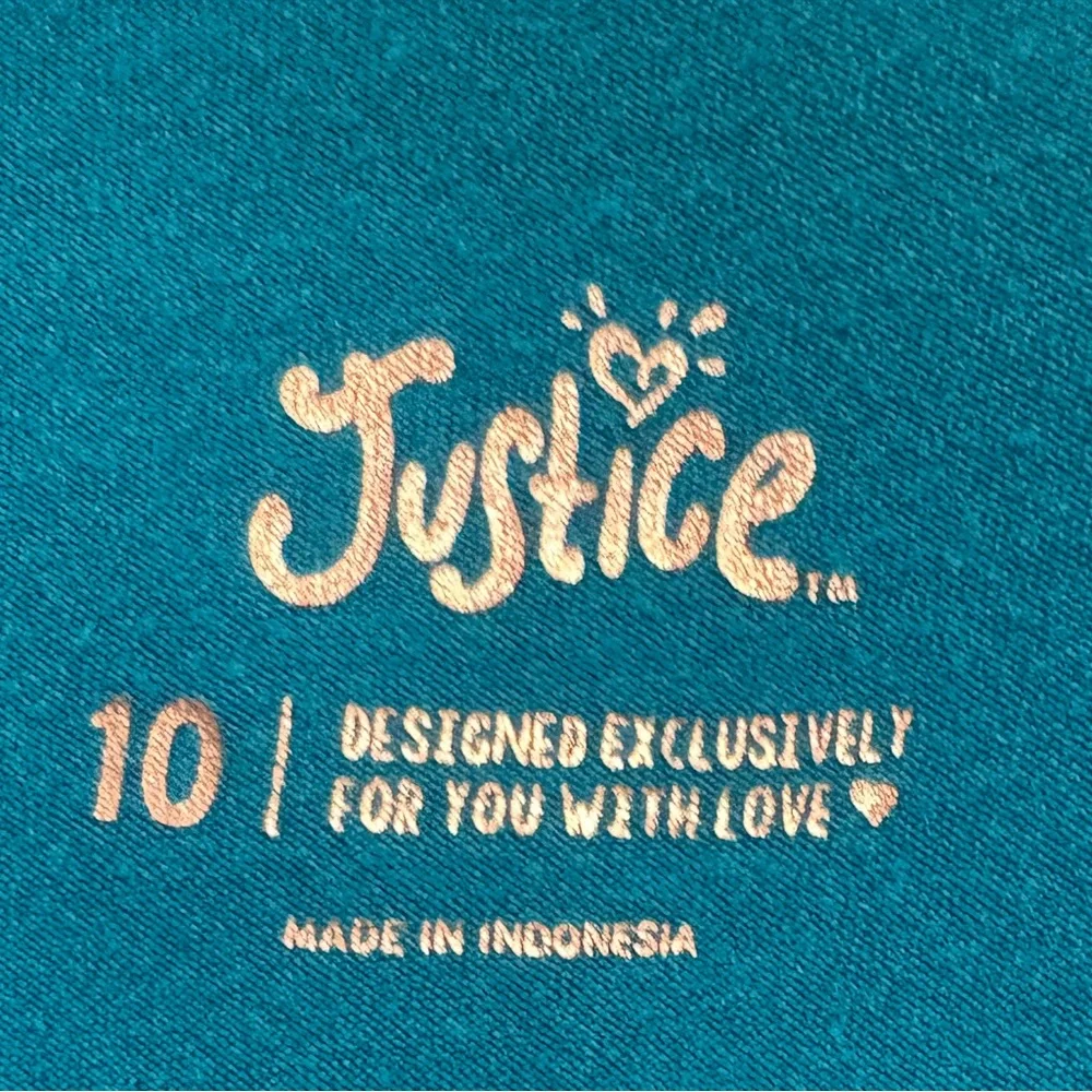 Teal Graphic Justice Top